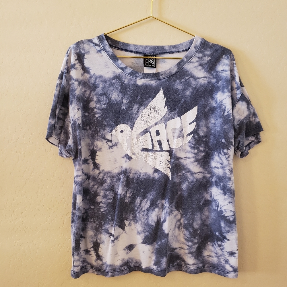 Modern Lux Peace Tie-Dye Graphic Tee Size XL